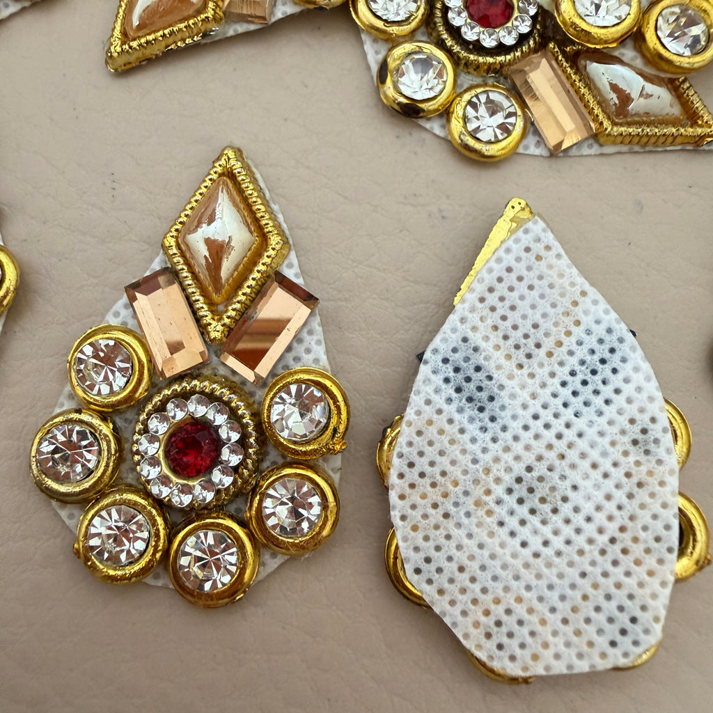 Bulk lot of gold rhinestone embellishment patches