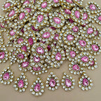 Pink rhinestone crystal patches bulk lot
