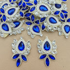 Royal blue crystal rhinestone patches bulk view