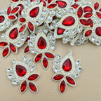 Ruby red crystal rhinestone patches bulk stock view
