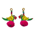 Pack of 2 Parrot Pom Pom Tassels on white background