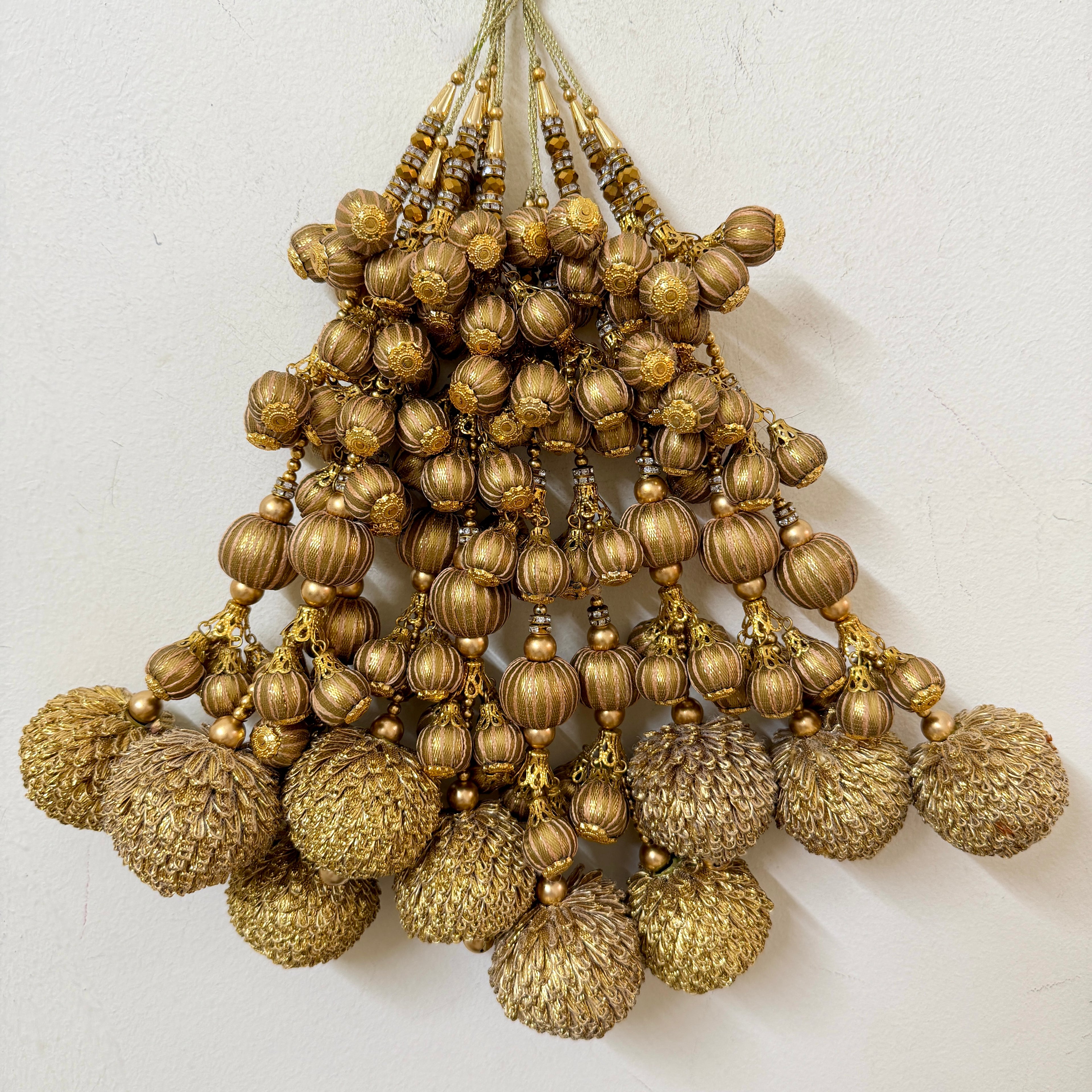 Gold Gota patti Beaded Lehenga embellished Latkan – Pack of 2