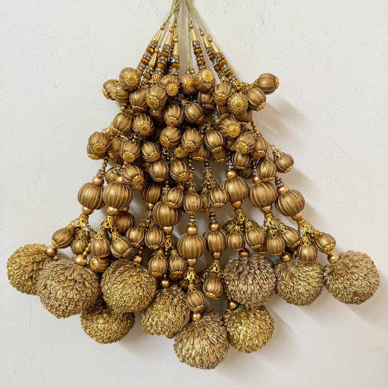Gold Gota patti Beaded Lehenga embellished Latkan – Pack of 2