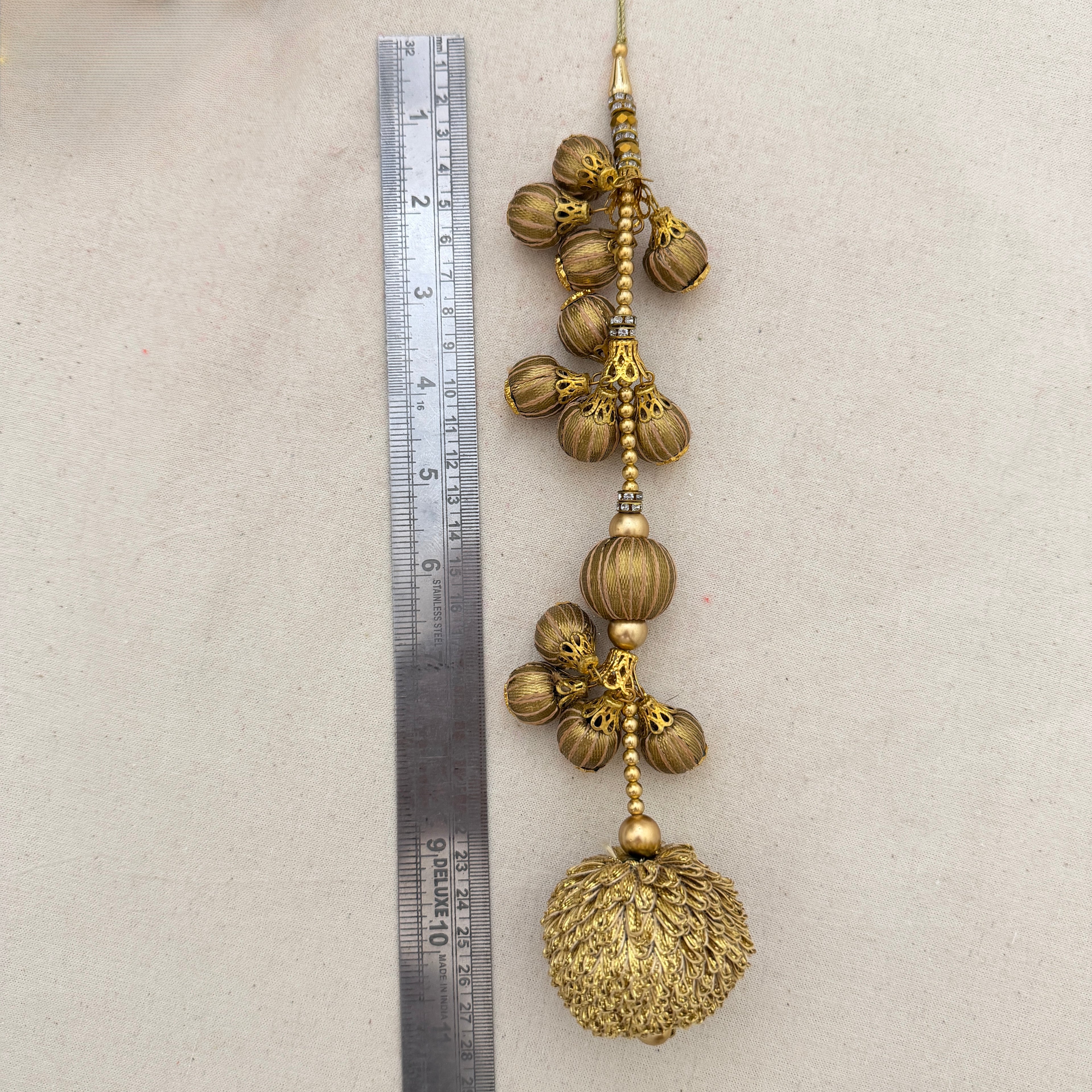 Gold Gota patti Beaded Lehenga embellished Latkan – Pack of 2