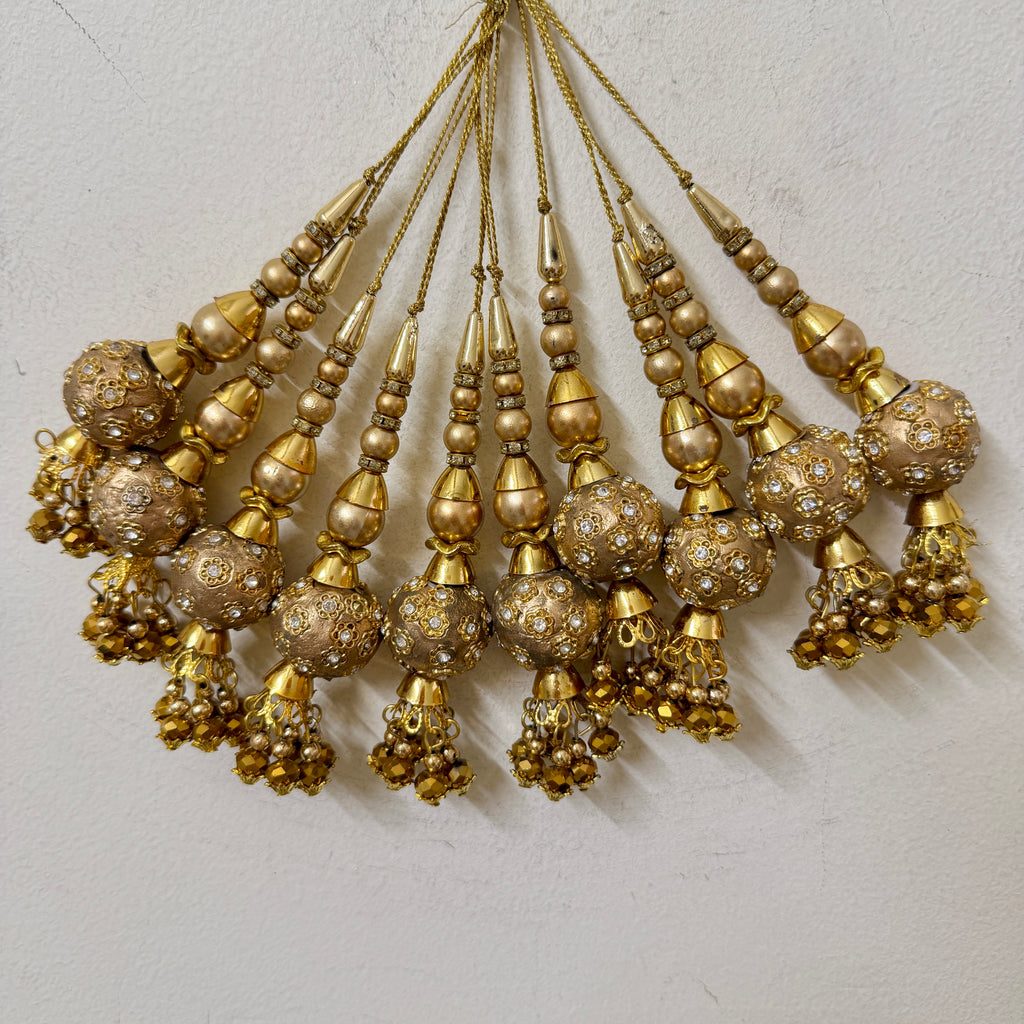 Rhinestone Floral Ball beaded ethnic blouse Latkan – Pack of 2