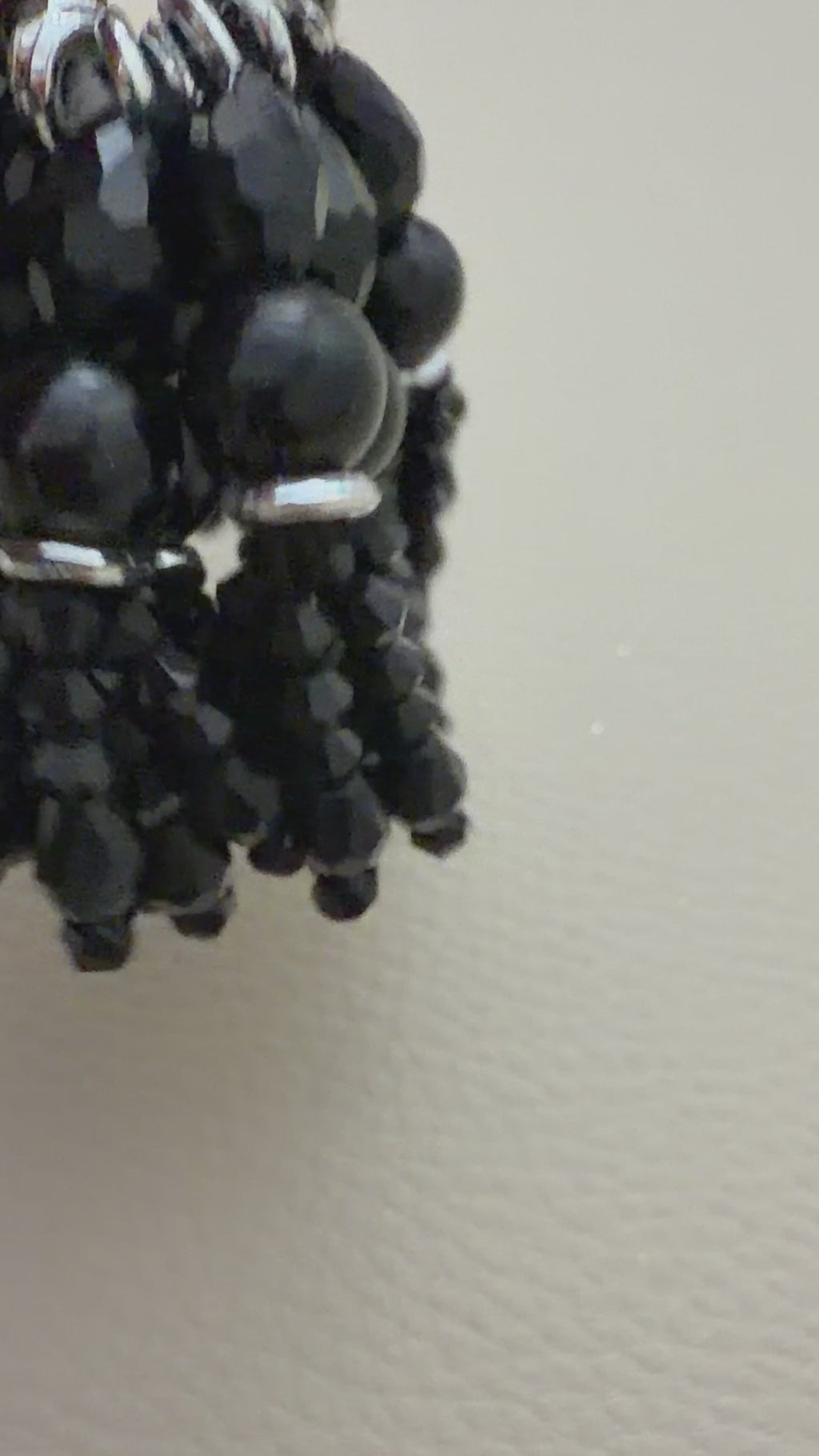Black Faceted Bead Latkan  for ethnic wear Indian Tassels - Pack of 10