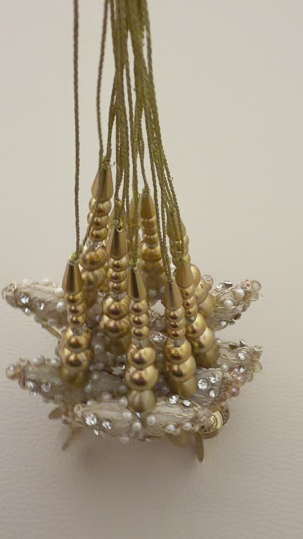 Ivory Umbrella Tassels with Coin Charms party dress Latkan– Pack of 2