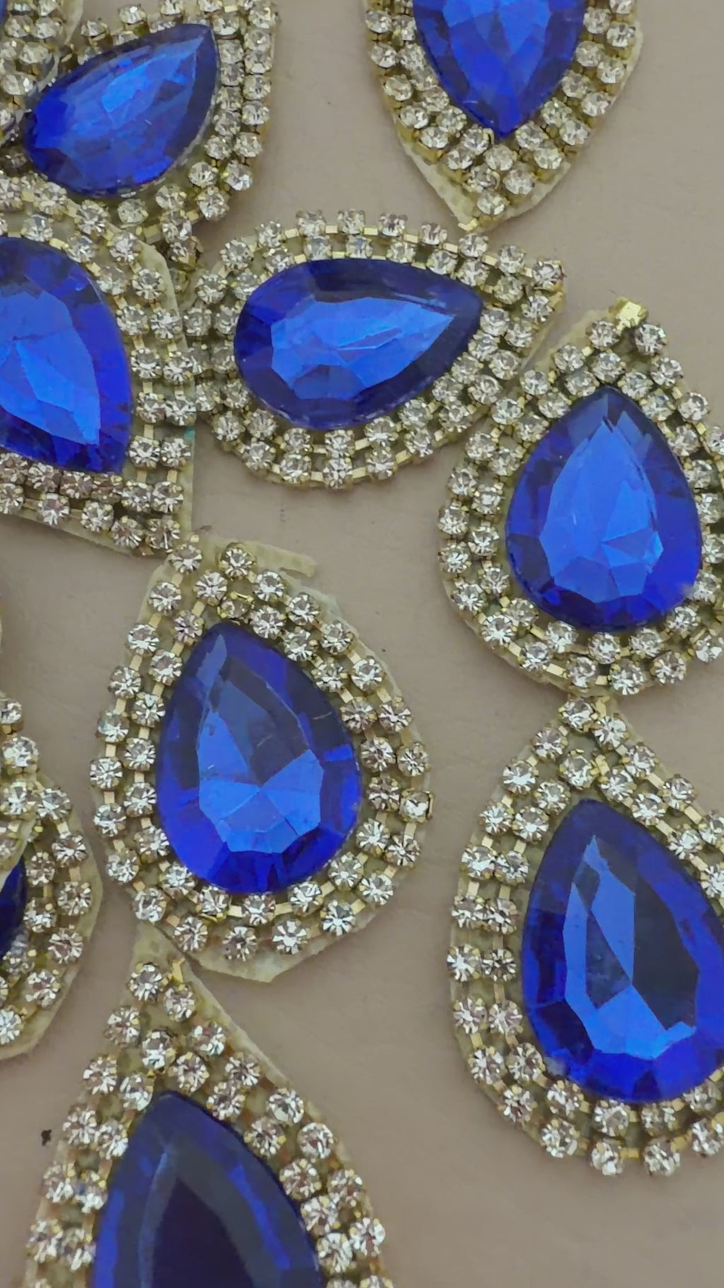 Royal Blue handmade Craft Motifs Appliques patches – Pack of 15